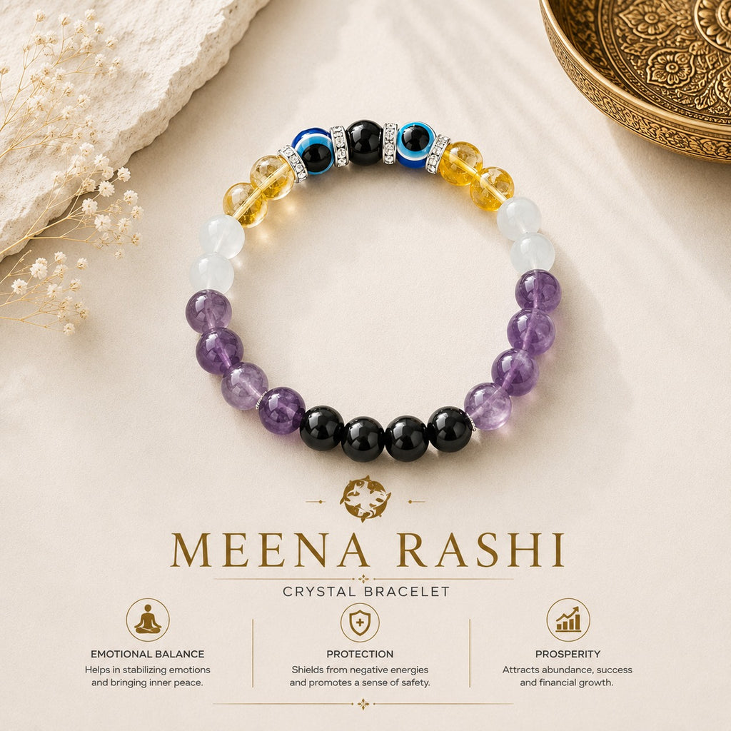 Mina Rashi Bracelet – Powerful Zodiac Energy Bracelet for Pisces ಮೀನ ರಾಶಿ ಬ್ರೇಸ್ಲೆಟ್