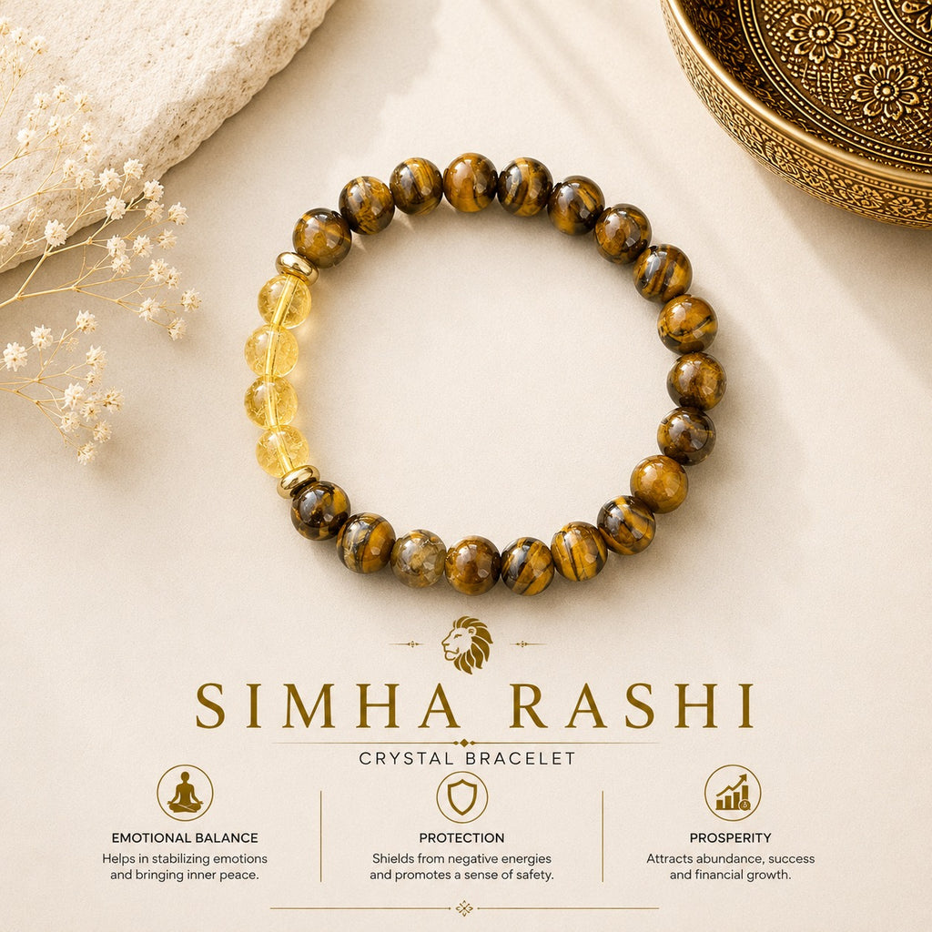Simha Rashi Bracelet – Powerful Zodiac Energy Bracelet for Leo ಸಿಂಹ ರಾಶಿ ಬ್ರೇಸ್ಲೆಟ್