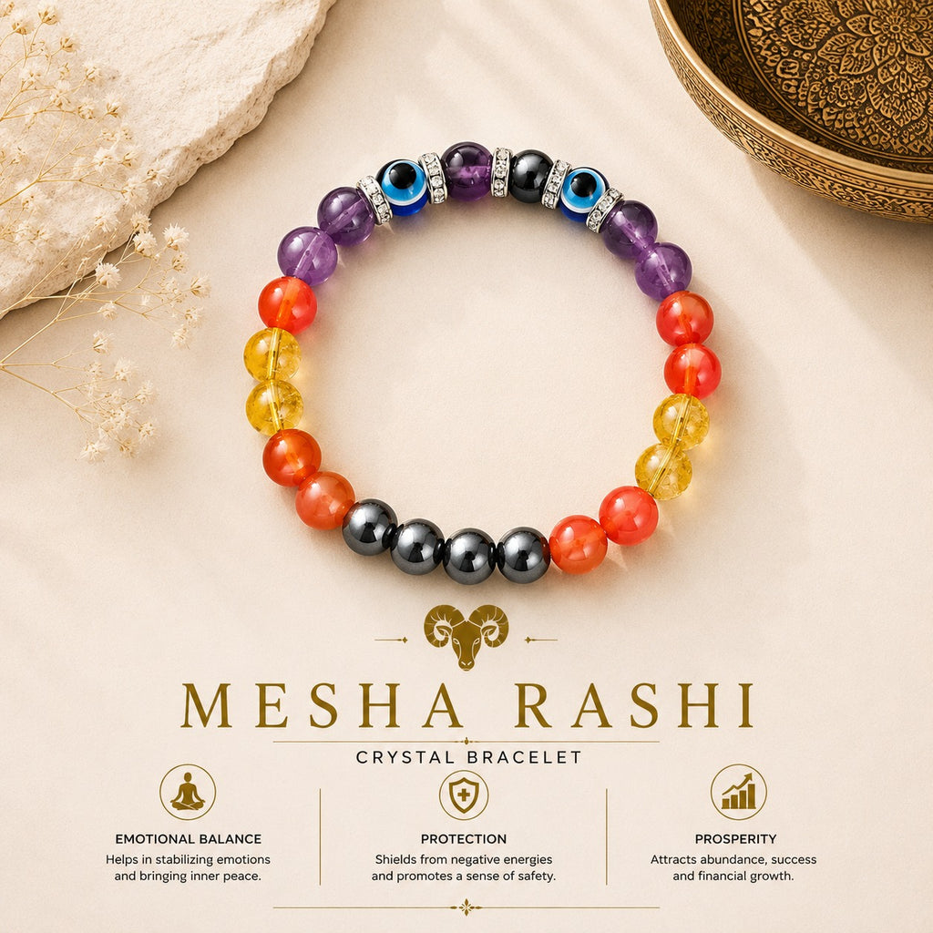 Mesha Rashi Bracelet – Powerful Zodiac Energy Bracelet for Aries ಮೇಷ ರಾಶಿ ಬ್ರೇಸ್ಲೆಟ್