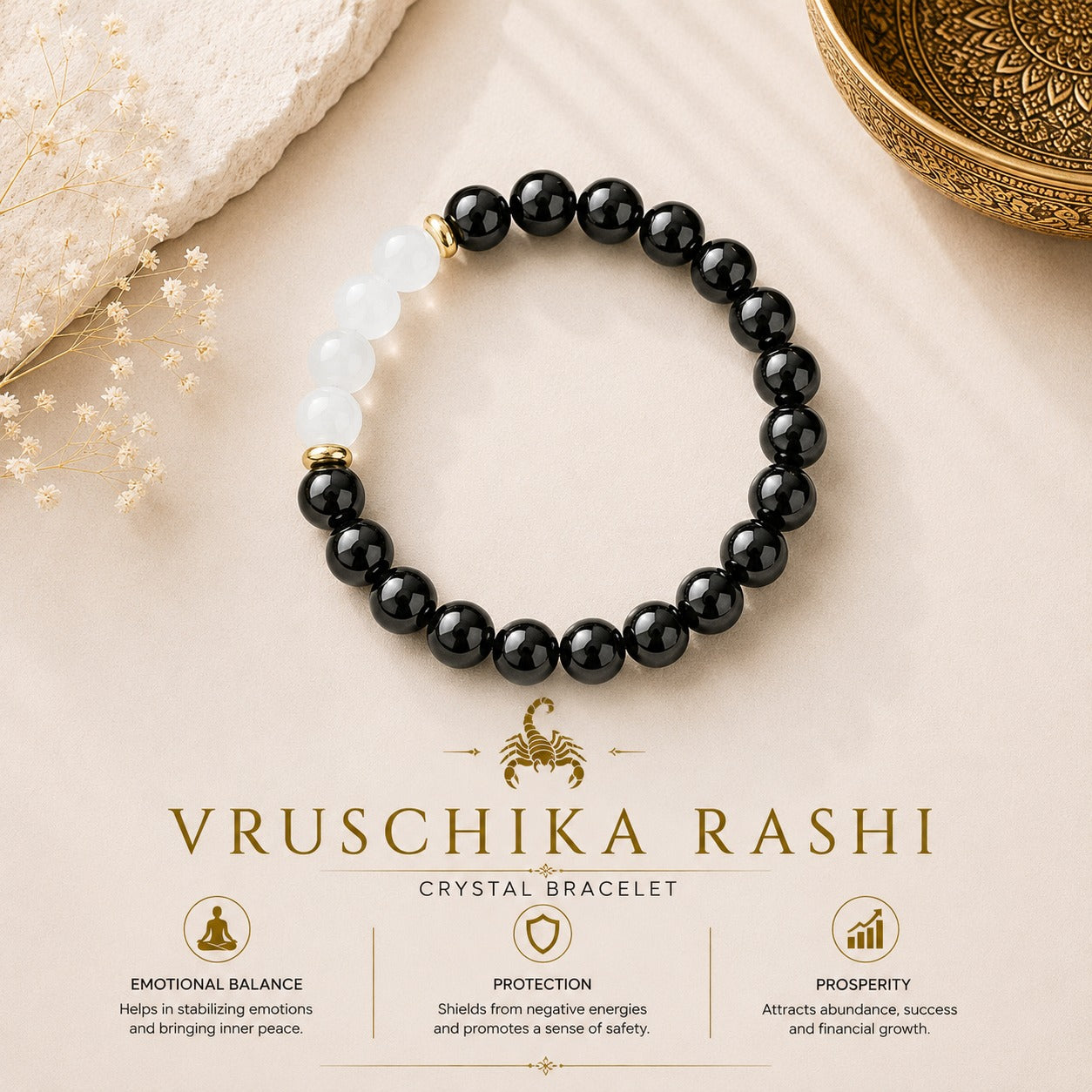 Vrishchika Rashi Bracelet – Powerful Zodiac Energy Bracelet for Scorpio ವೃಶ್ಚಿಕ ರಾಶಿ ಬ್ರೇಸ್ಲೆಟ್