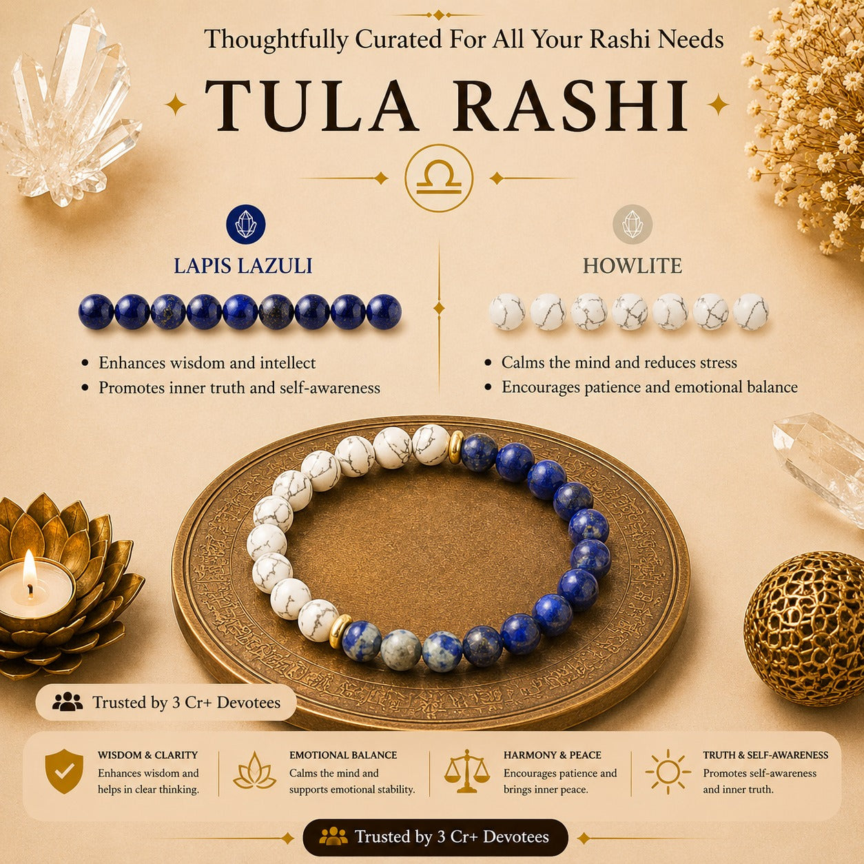 Tula Rashi Bracelet – Powerful Zodiac Energy Bracelet for Libra ತುಲಾ ರಾಶಿ ಬ್ರೇಸ್ಲೆಟ್