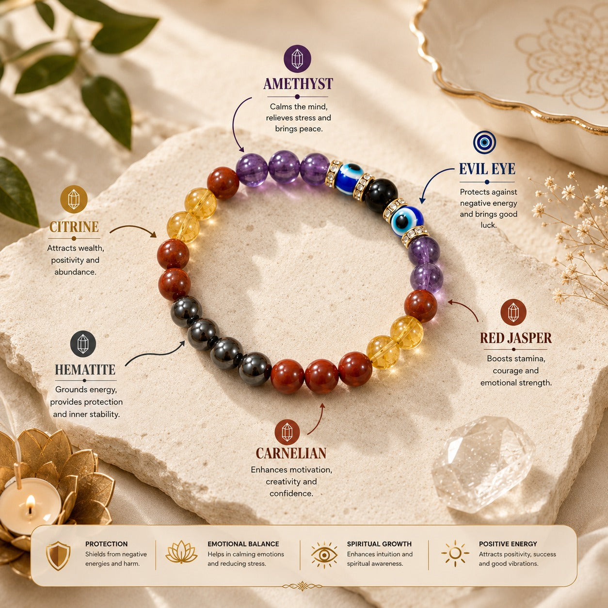 Kumbha Rashi Bracelet – Powerful Zodiac Energy Bracelet for Aquarius ಕುಂಭ ರಾಶಿ ಬ್ರೇಸ್ಲೆಟ್