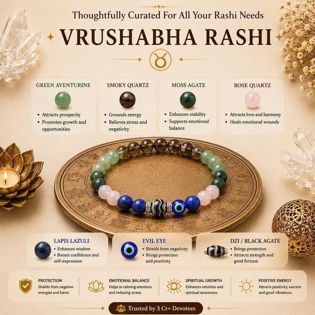 Vrishaba Rashi Bracelet – Powerful Zodiac Energy Bracelet for Taurus ವೃಷಭ ರಾಶಿ ಬ್ರೇಸ್ಲೆಟ್